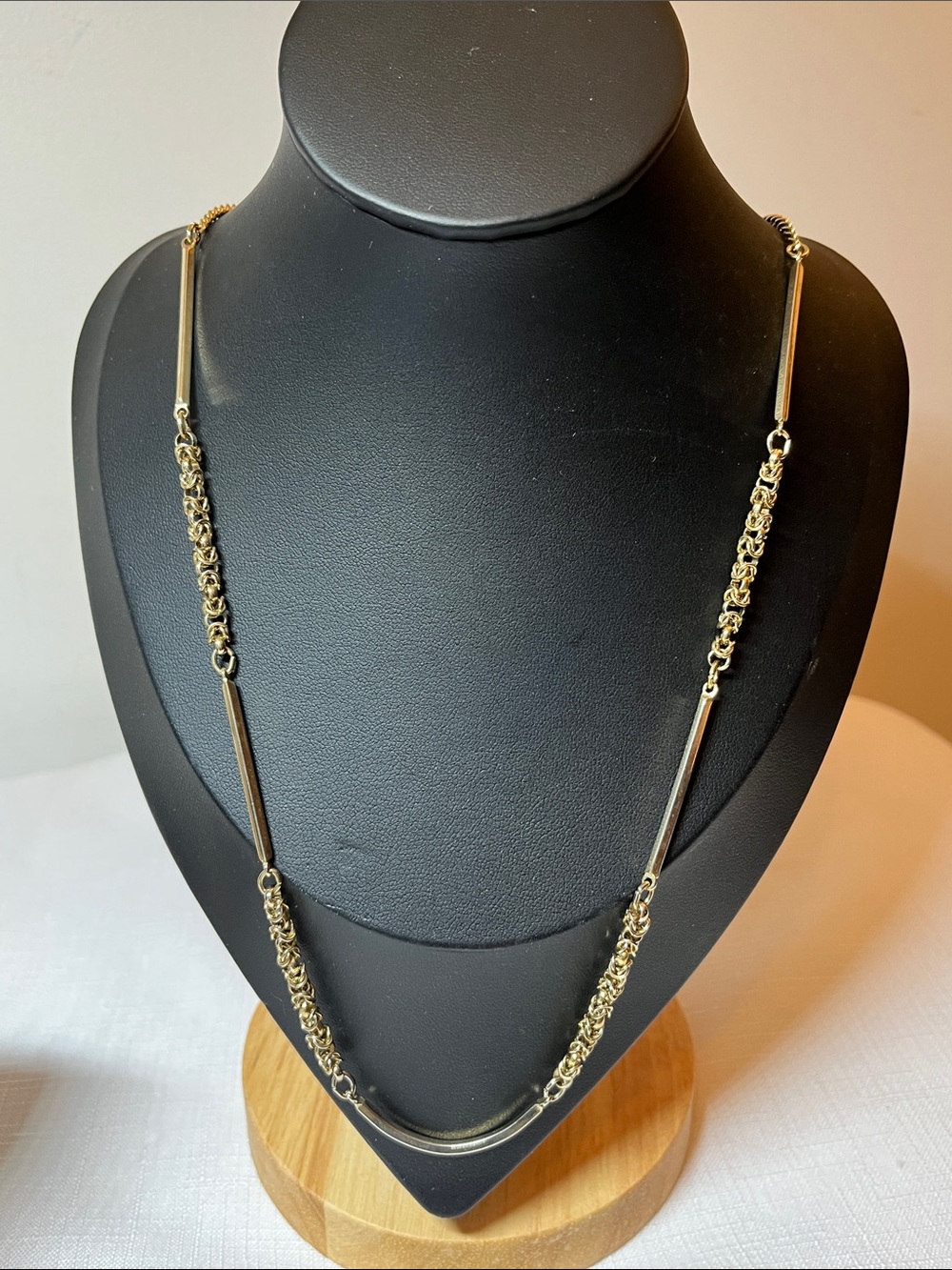 Sarah Coventry Gold-Tone Long Bar & Link Necklace